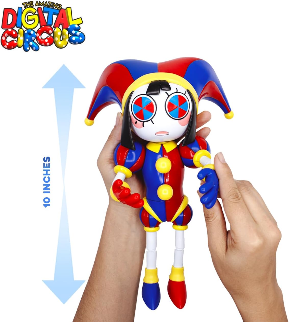 Just Toys Deluxe Pomni – 12″ Action Figure from The Amazing Digital Circus | Fully Articulated, Collector-Grade Detail, Display Stand & Accessories - Image 5
