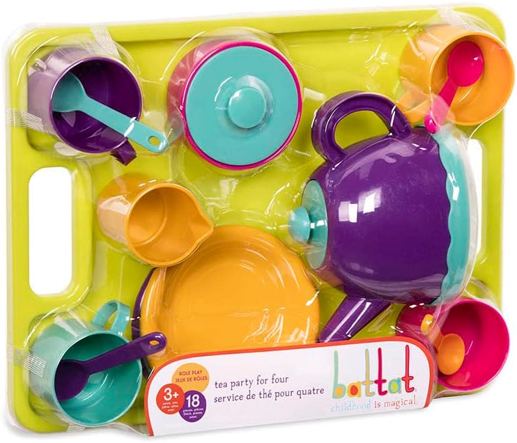 Battat - Food Toy for Toddlers, Kids - Tea Set for Toddlers, Kids - Tea Playset with 4 Settings - 3 Years +