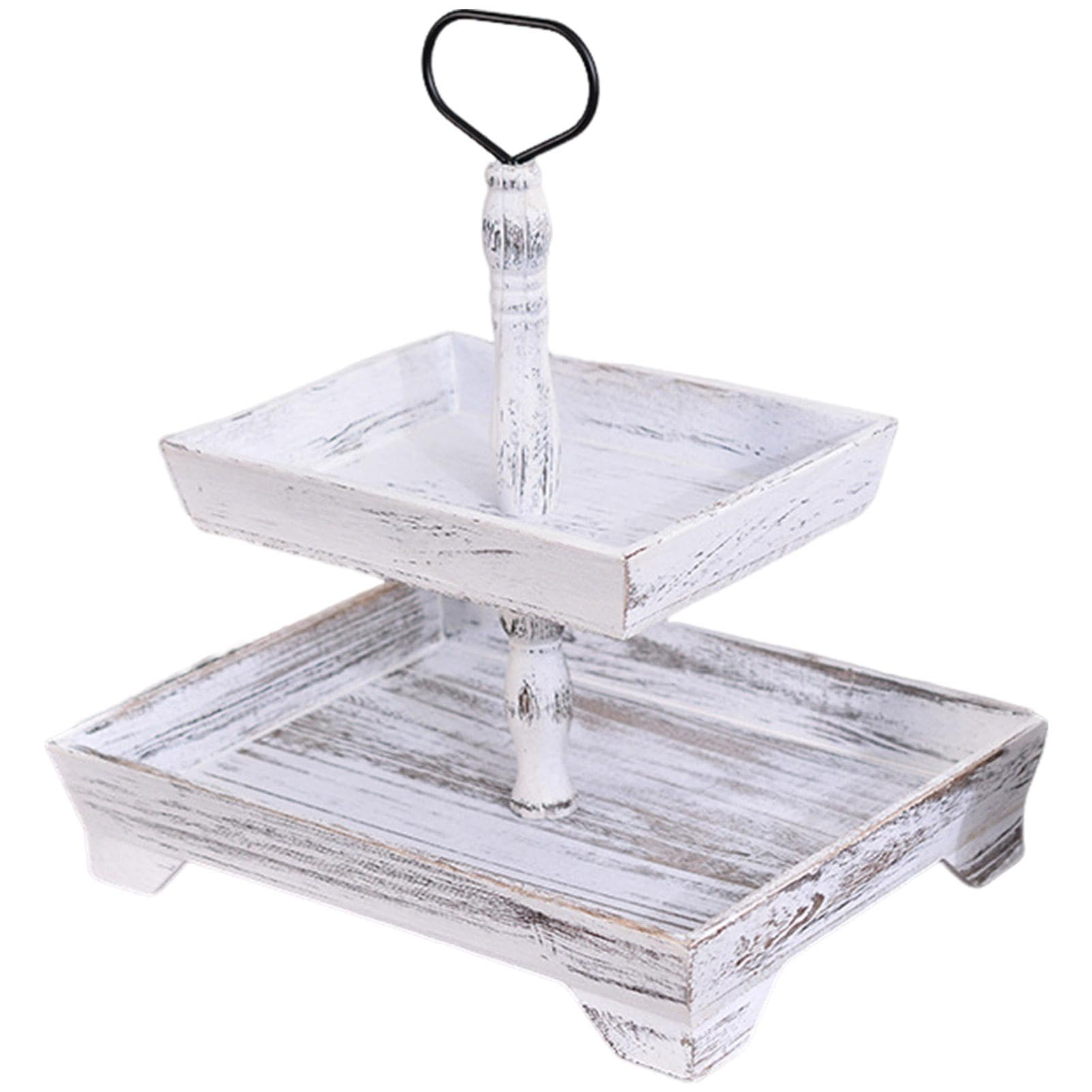 Plateau en bois à plusieurs niveaux pour une table de salle à manger chaleureuse