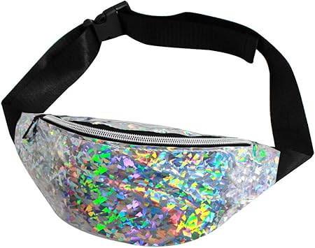silver fanny pack amazon