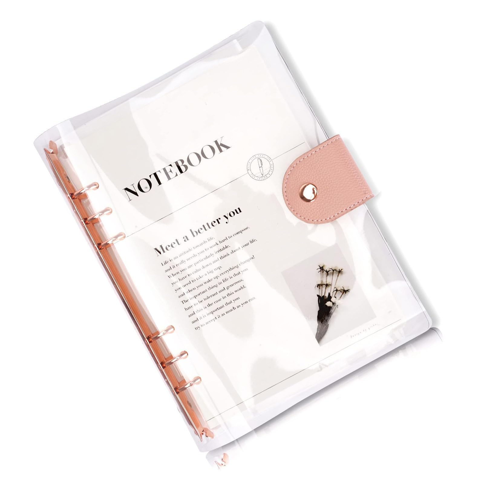 Amazon.co.jp: システム手帳 A5サイズ 6穴 ルーズリーフ P-V-C 透明