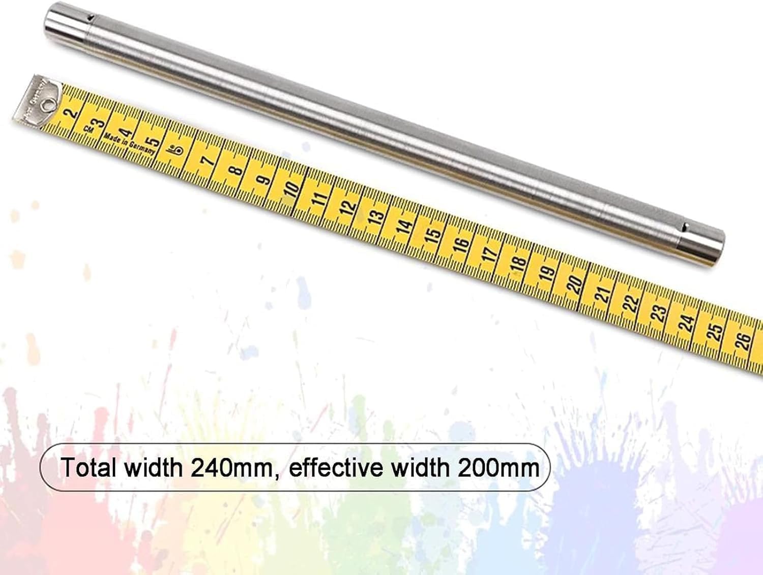 Aplicador de película húmeda de alambre de acero inoxidable con mango de metal para barnices, pegamento, pintura y tinta. Fabricado en acero inoxidable pulido de precisión, liso, resistente desgaste