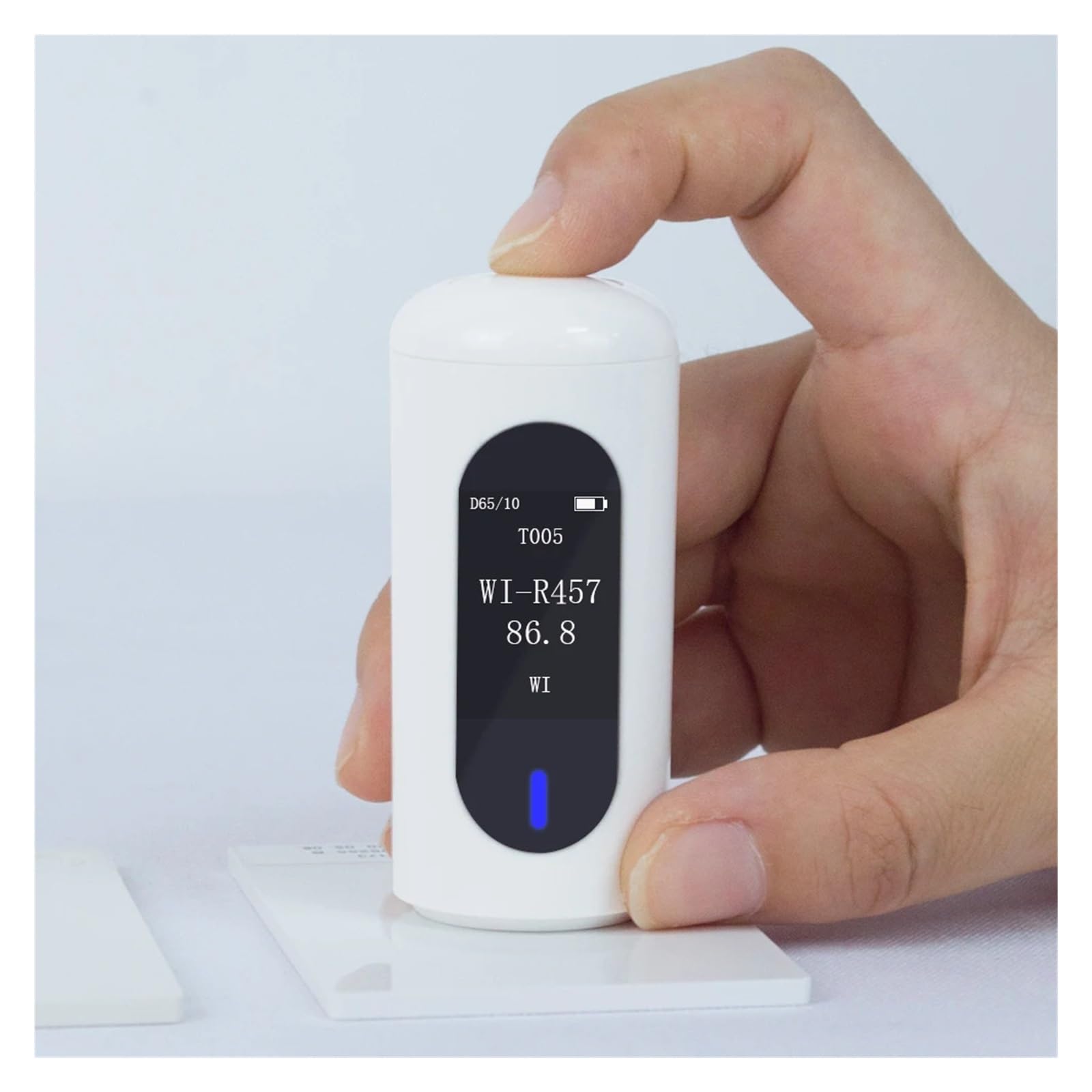 Medidor de blancura portátil, rango de medición 0-200, medición de blancura R457, compatible con aplicación de conexión, utilizado en polvo, papel y textiles.(WSB-1 and BOX)