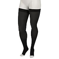 Vista 8 de Juzo Basic 4411 Medias de compresión con punta abierta y banda superior de silicona, para hombres y mujeres, regular, 1 (I), beige