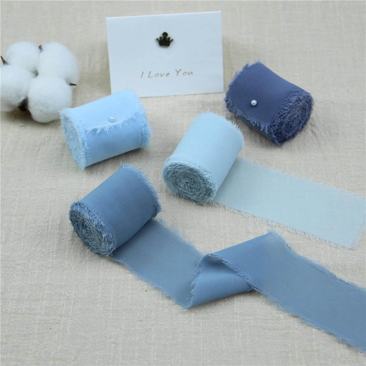 Stück ausgefranstes, handgefertigtes Chiffon-Seidenband, 4 cm x 5,5 m, transparentes Fransenband, Blumensträuße, Hochzeitseinladung, Geschenkverpackung, Flat