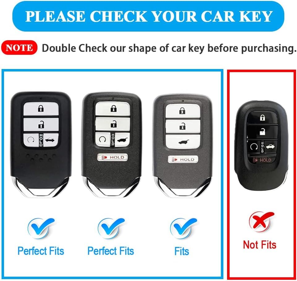 Image of MILD EAST for Honda Key Fob Cover with Keychain 5 Buttons(Blue)