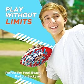 Sunlite Sports Waterproof Football for Lawn Backyard Pool Beach Lake Park Water Toy, Outdoor Play, for Kids Children Teens Adults, Family Fun