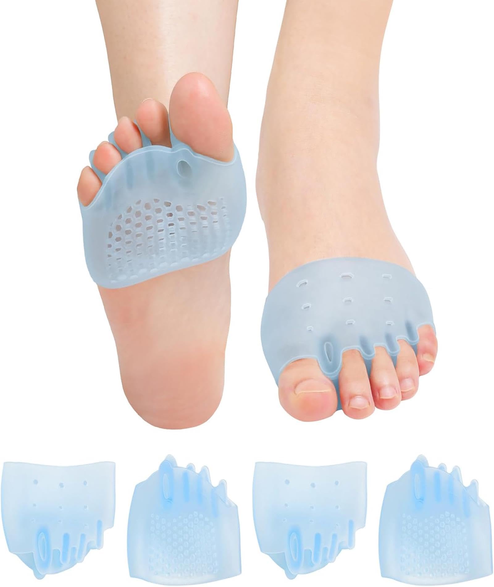 4 Pcs Metatarsal Pads for Women, Blue, 2 Pairs Ball of Foot Cushions Pads, Suitable for Most People to Use, Suitable for Use in Different Environments and Occasions-image-11