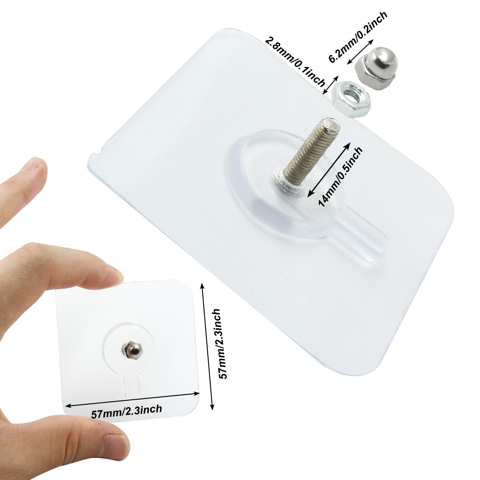 3pcs/set Transparent Traceless Seamless Adhesive Hook Stick Hook Wall Hook for L 3pcs/set Transparent Traceless Seamless Adhesive Hook Stick Hook Wall Hook for L