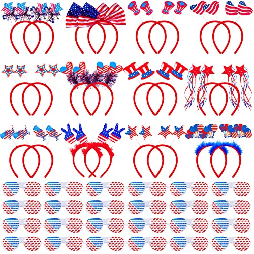 Honoson 48 Pcs 4th of July Accessories USA 250th Anniversary