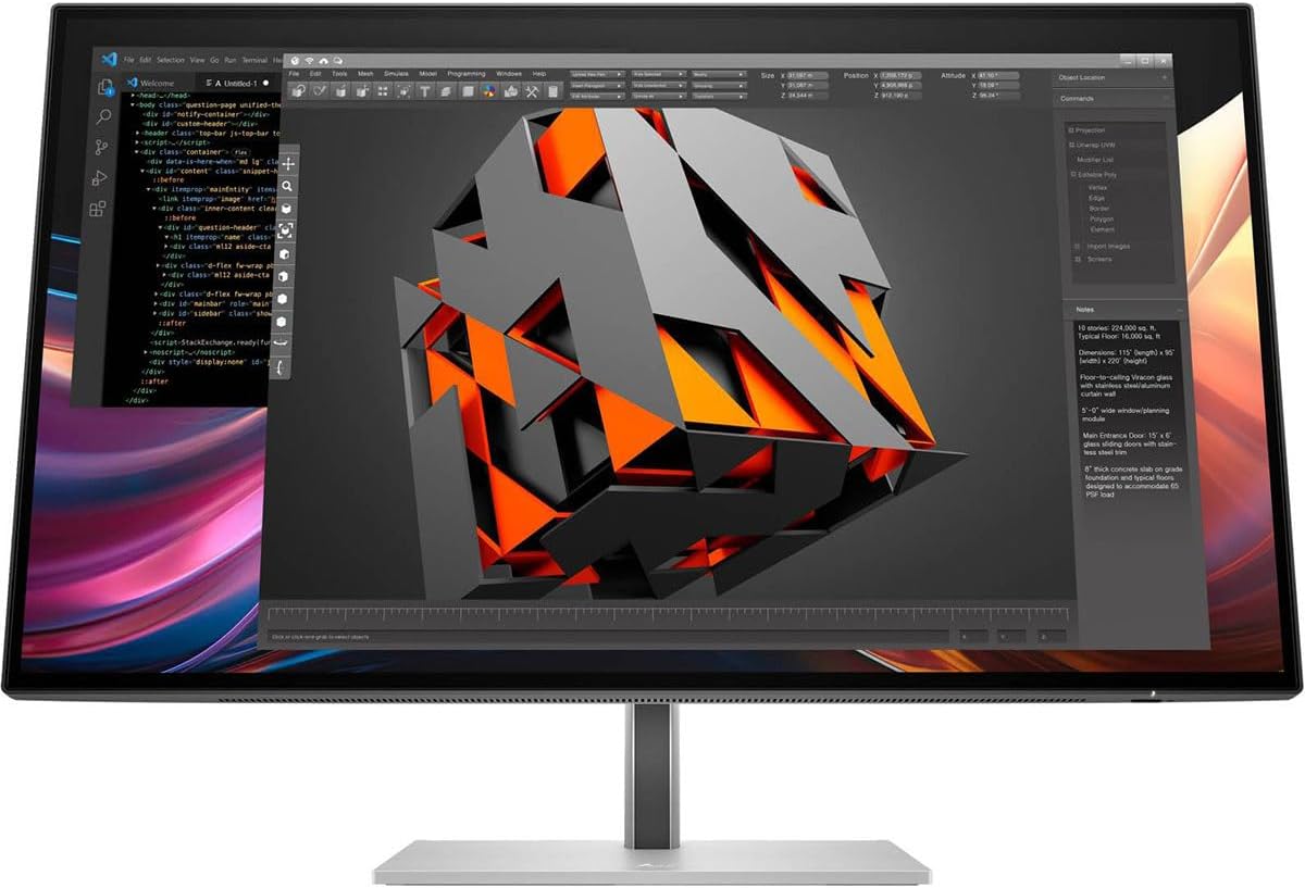 HP 727pq 27" Class WQHD LED Monitor - 16:9 - Natural Silver - 27" Viewable - In-plane Switching (IPS) Black Technology - Edge LED Backlight - 2560 x 1440 - FreeSync Premium - 400 Nit - 5 ms - 120 Hz R