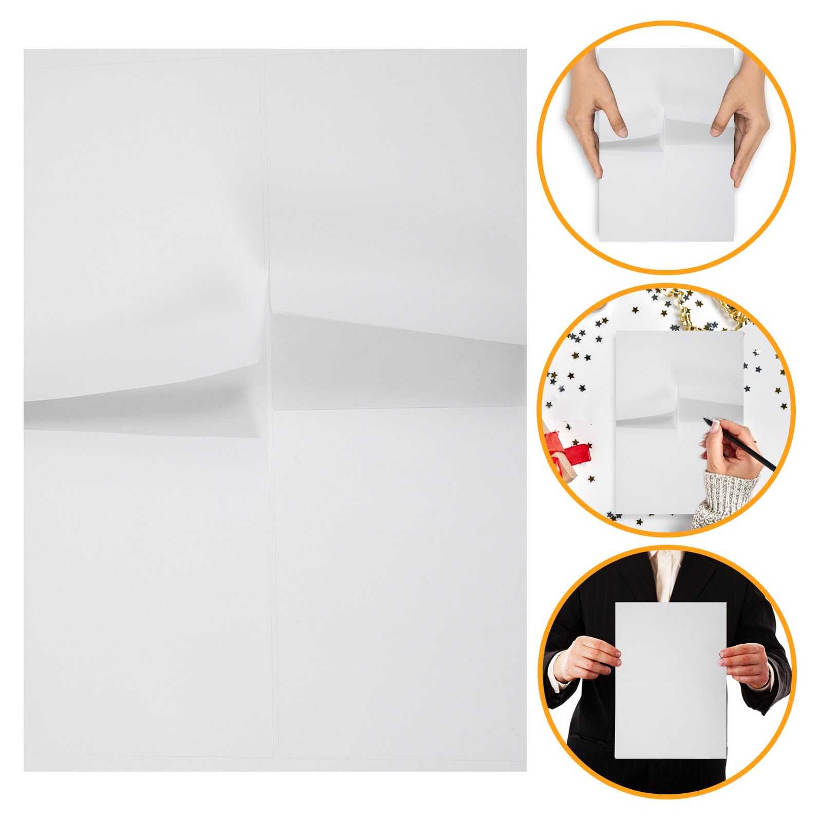 COHEALI 100 Fogli Carta Adesiva Stampante Etichette Adesive Autoadesive Opache Resistenti Strappo per Stampa Personalizzata su Carta per Etichette Prodotto e Spedizioni