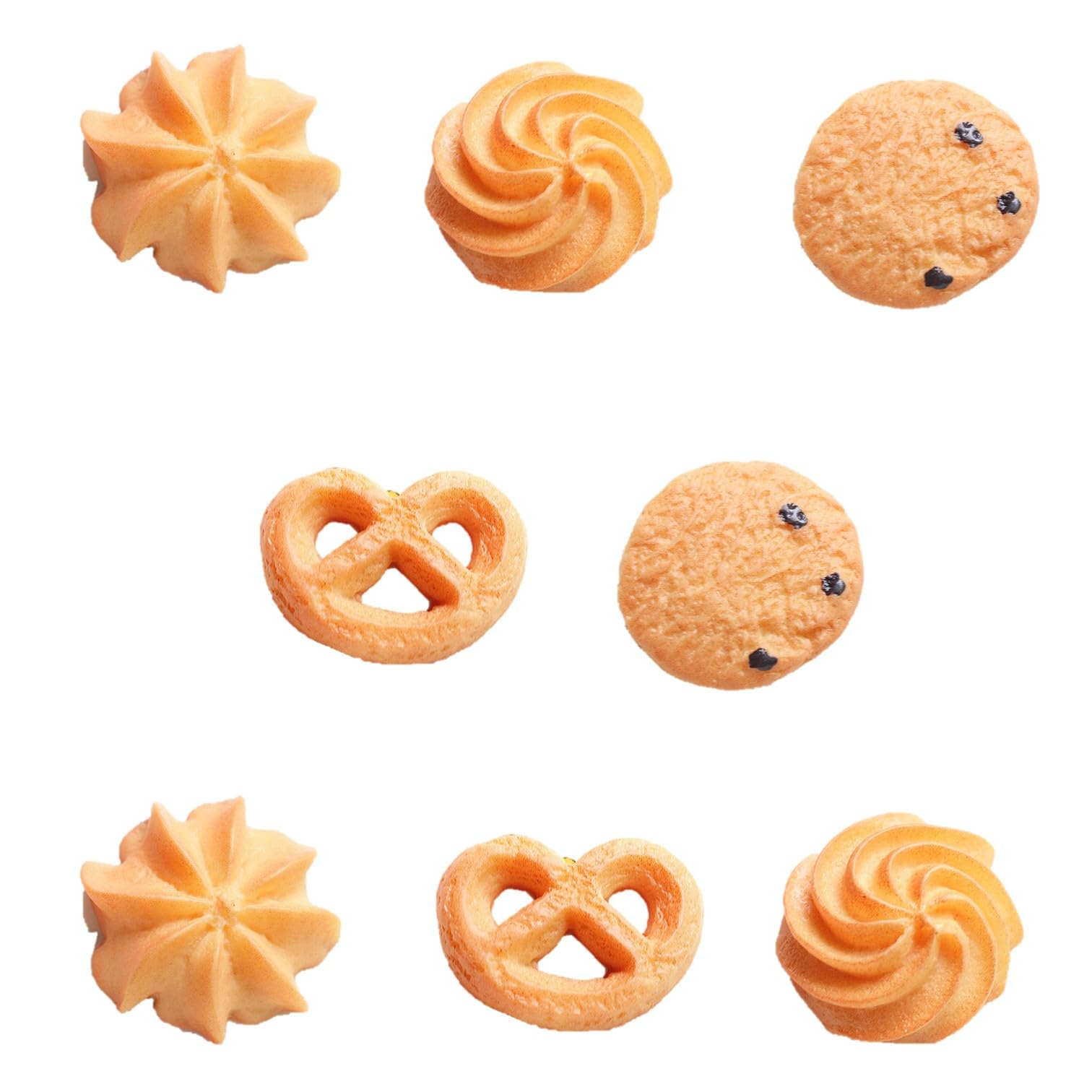 Exduct Biscuit Cookie Food Sample, Realistic Model, 4 Types, Set of 8 : Toys & Games
