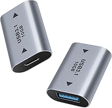 AIYEEN USB Female to USB-C Female Adapter (2 Pack) USB 3.1 Female to Type C Female Coupler for Connecting USB Devices and USB-C Male Extension Connector
