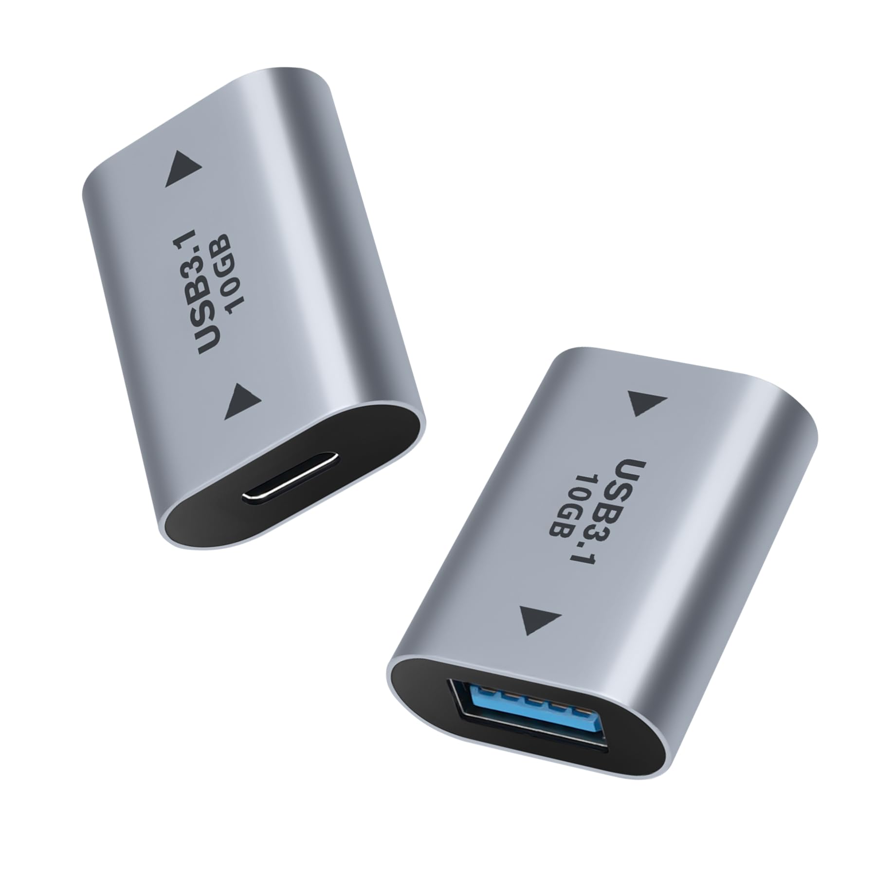 Adattatore da USB femmina a USB-C femmina (2 pezzi), accoppiatore da USB 3.1 femmina a tipo C femmina per collegare dispositivi USB e USB-C maschio, connettore di estensione