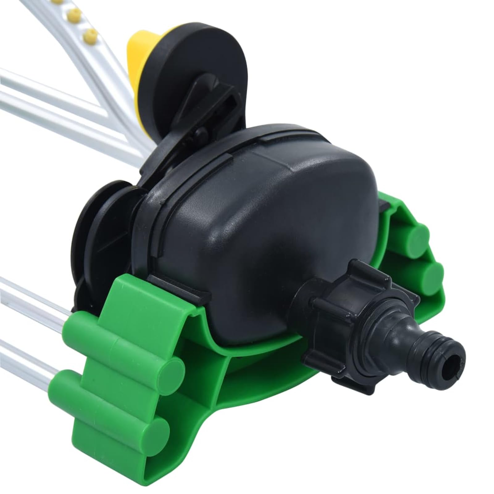 Gecheer Irrigatore oscillante da giardino, 18 getti regolabili, alluminio e PP, copertura fino a 15 metri, per prati e aiuole