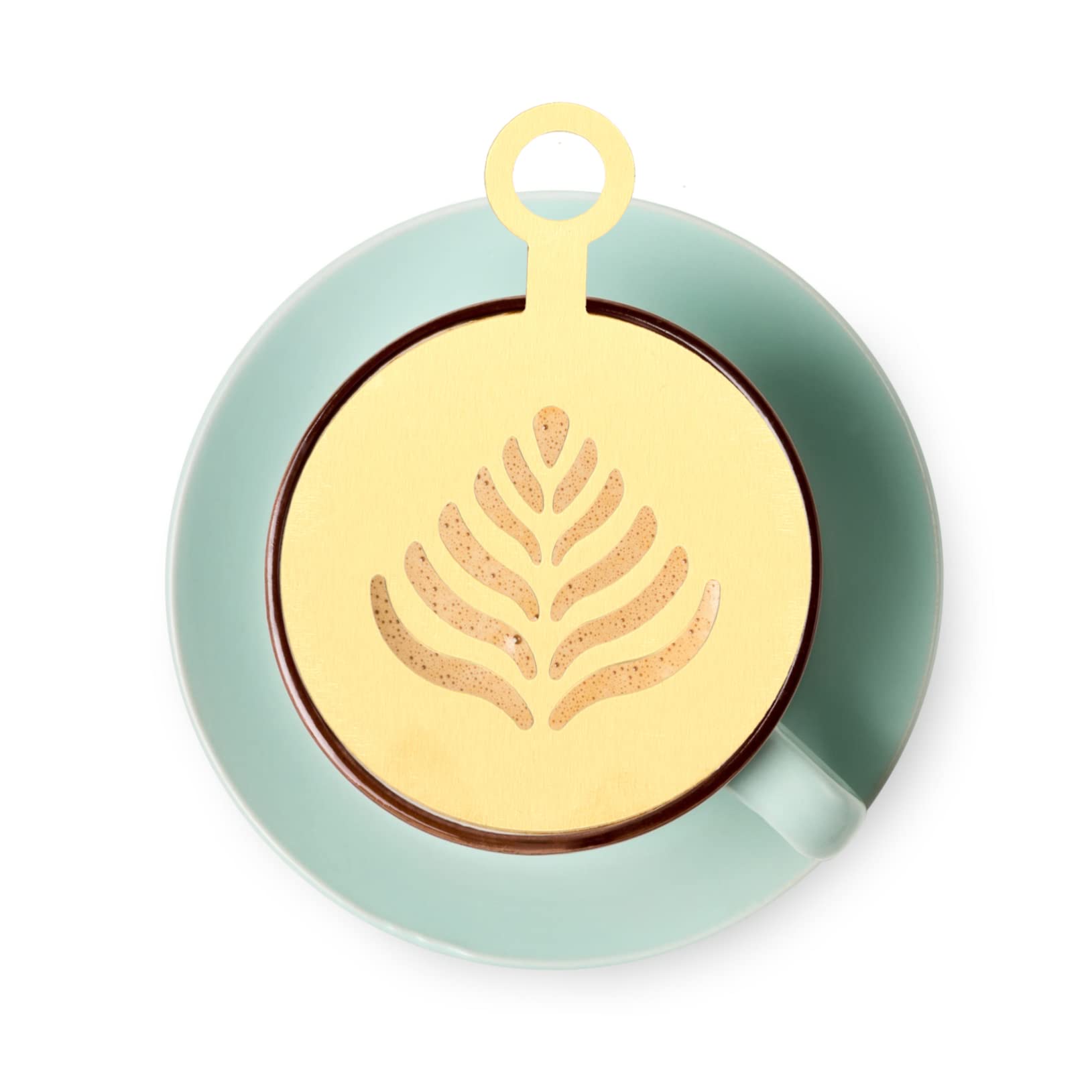 DECHOUS 3 Set Stampo Caffè Latte Mini Tazza Cocktail Stampini Per Latte Art Macchina Per Il Caffè Tazzine Da Caffè Tazze Di Crema Stampino Per Caffè Golden Acciaio Inossidabile 4 Pezzi * 3