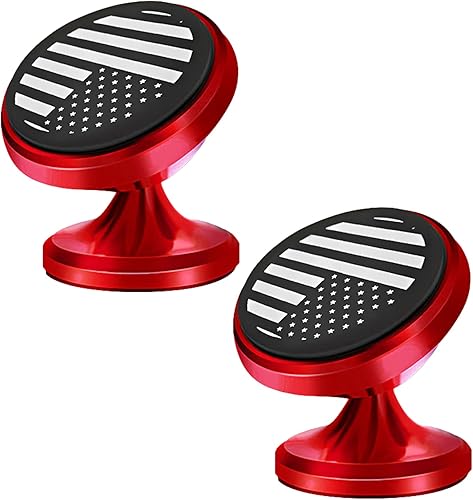 Jawmoy 2 soportes para teléfono para automóvil, diseño de bandera estadounidense universal para tablero de instrumentos con adhesivo fuerte,