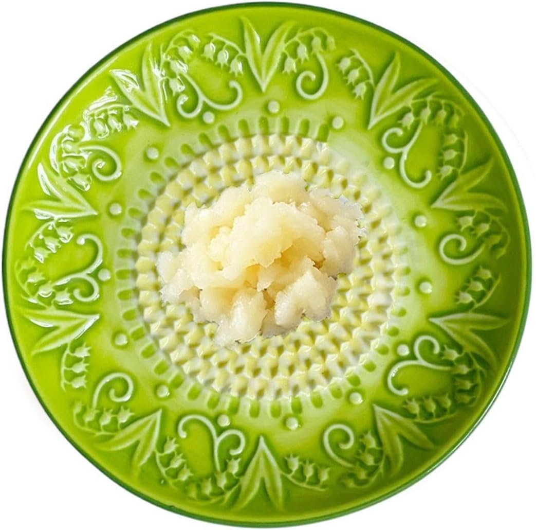 Ceramiczna tarka czosnkowa kuchenna miska do ścierania sera z wytłaczanym talerz do czosnku Ścieranie imbiru jedzenia na blacie kuchennym ucieranie na puree marchwi pomidorów cytryny