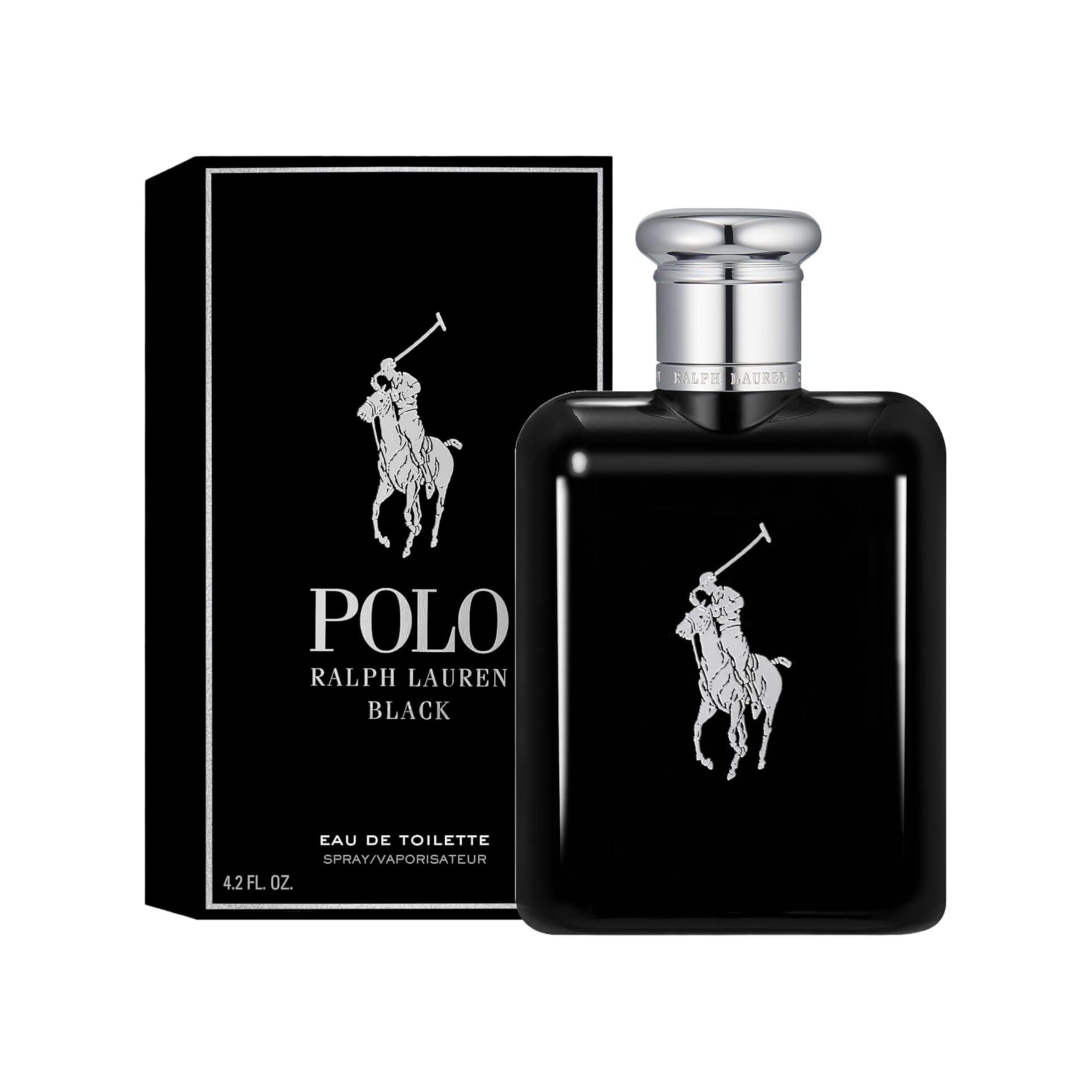 Ralph Lauren Polo Black Eau de Toilette für Herren, holzig-aromatischer Duft mit Patchouli & Mango, für moderne Männer