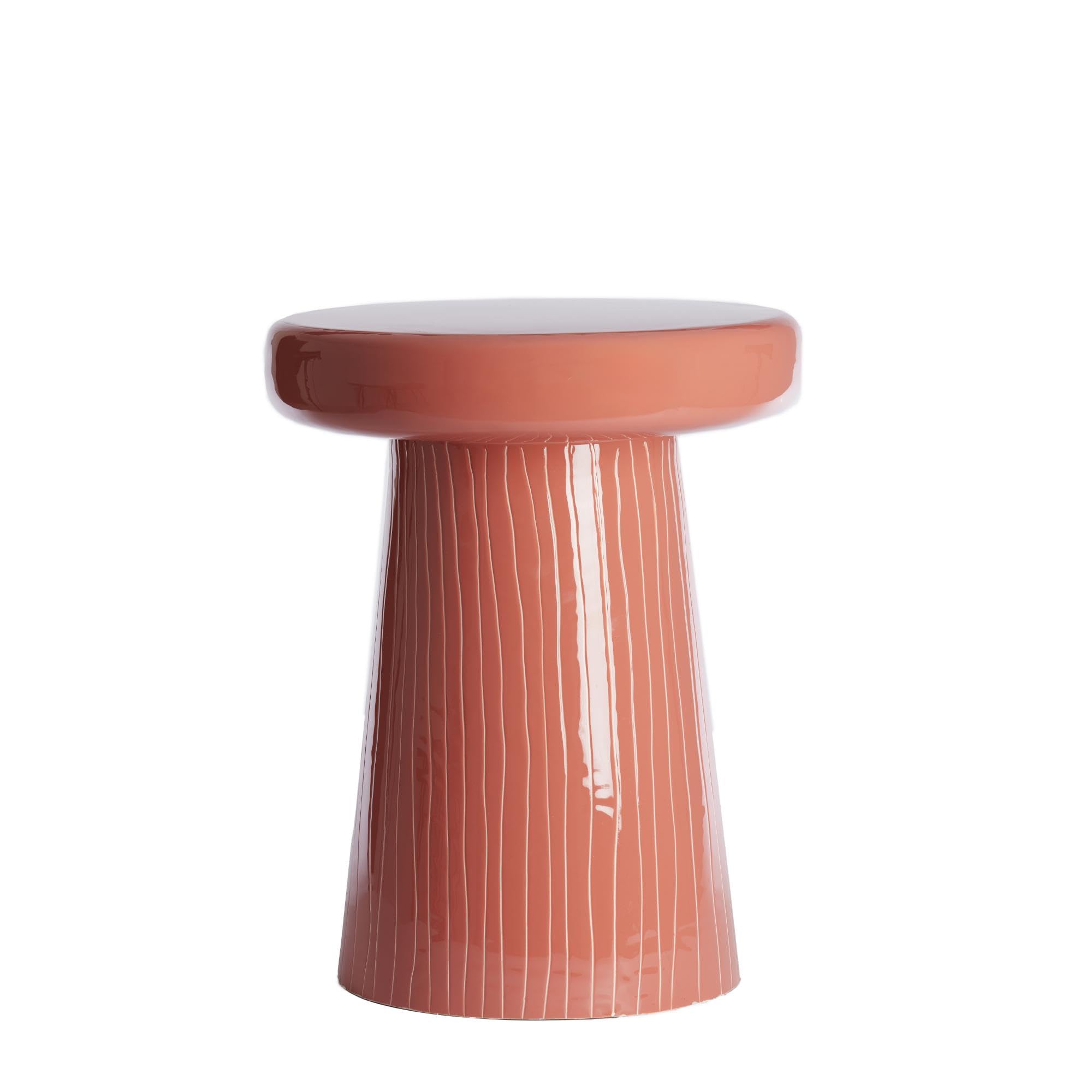 Table d'appoint ronde gain de place pour petit salon métal