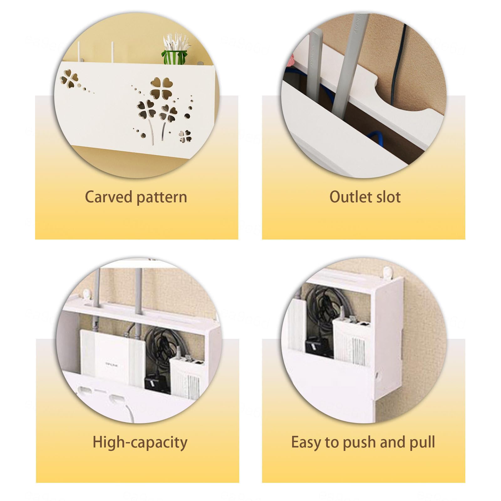 HWGANX Support Box Internet, Box Rangement,Meuble Box Internet,éTagèRe
