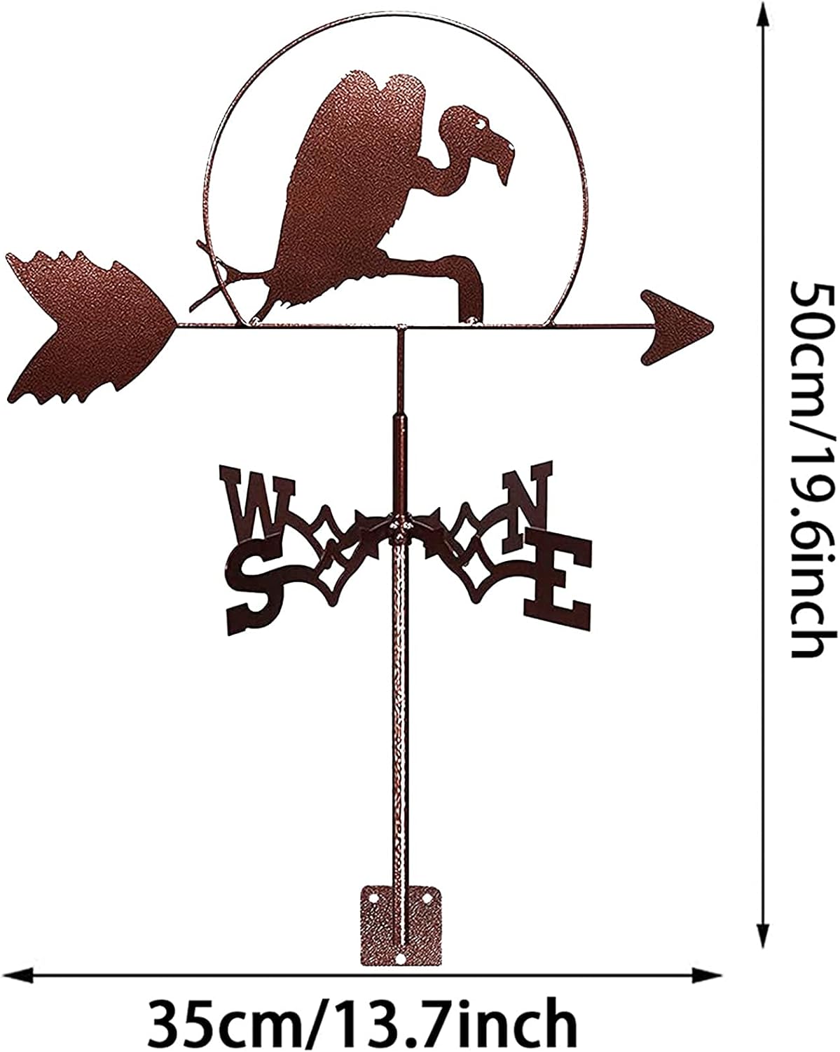 Weathervane,Practical Weathervane Outdoor Metal Weather Vane Wind Vane Measuring Tools, Wind Speed Direction Indicator for Farm Yard Garden Gazebo Decorations