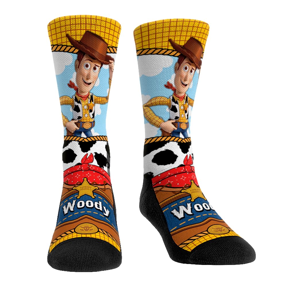 Rock 'Em Unisex Woody - Showtime Toy Story Disney Pixar Premium Socks, Large