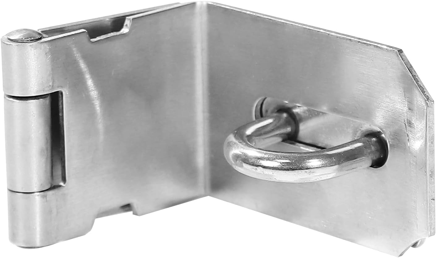 90 Degree Right Angle Padlock Hasp, Stainless Steel Safety