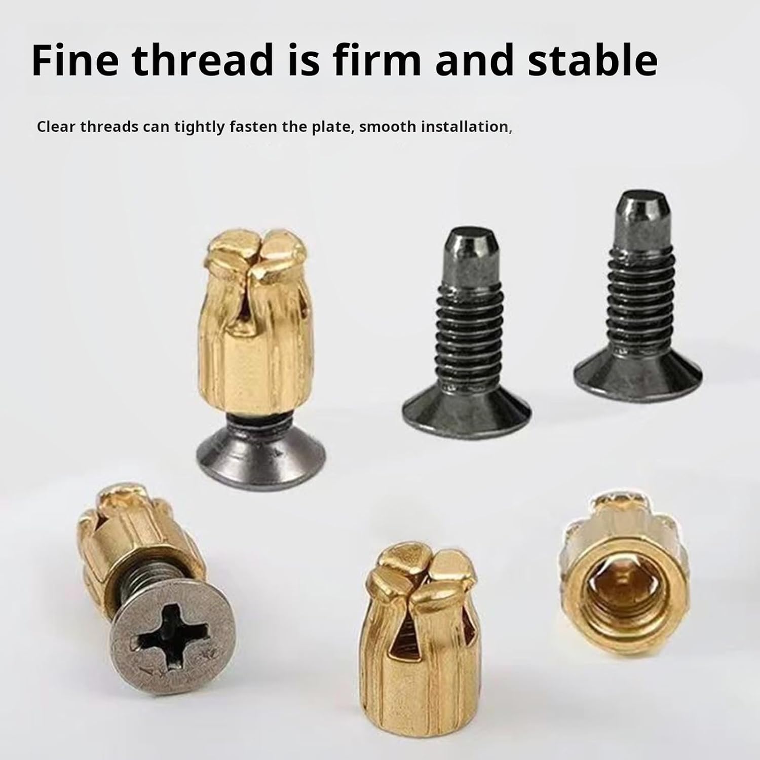 Cabinet Hinge Mounting Nut & Screw Install Carbon Steel Expansion Nut for Secure Cabinet Fixing Enduring Wood Door Plate Reinforcement Set