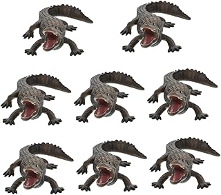 Abaodam 8 Peças Modelo De Crocodilo Simulado Brinquedos Wildcraft Para Crianças Brinquedos De Plástico Simulação Imitação De Crocodilo Modelo De Crocodilo Falso Crocodilo Pvc Brinquedo De