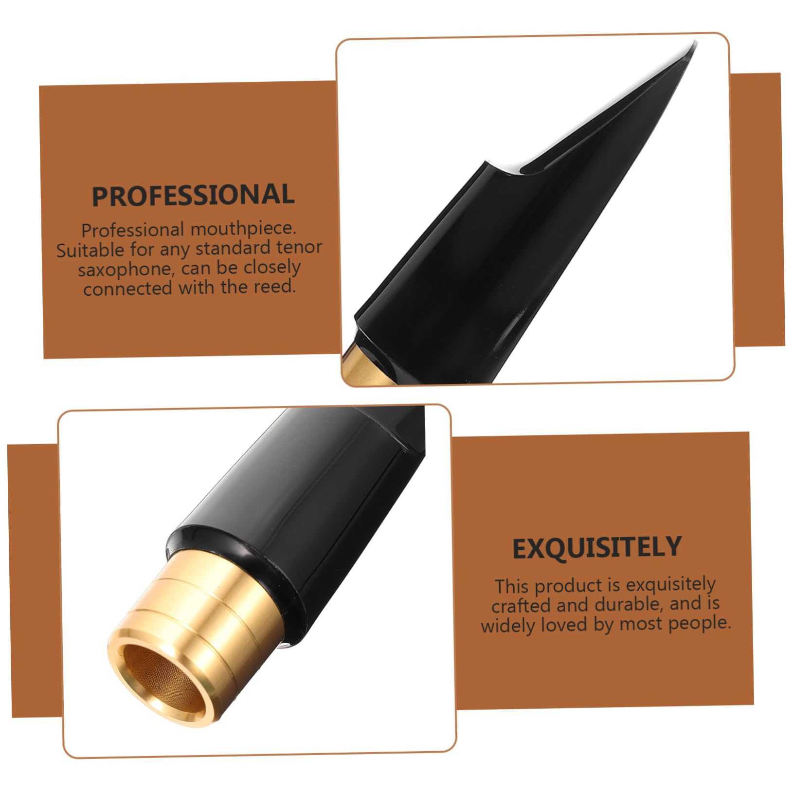 ERINGOGO Beginner to Pro Saxophone Mouthpiece Set Metal Alto Sax Head Easy-blowing Rich Tone Smooth Edges