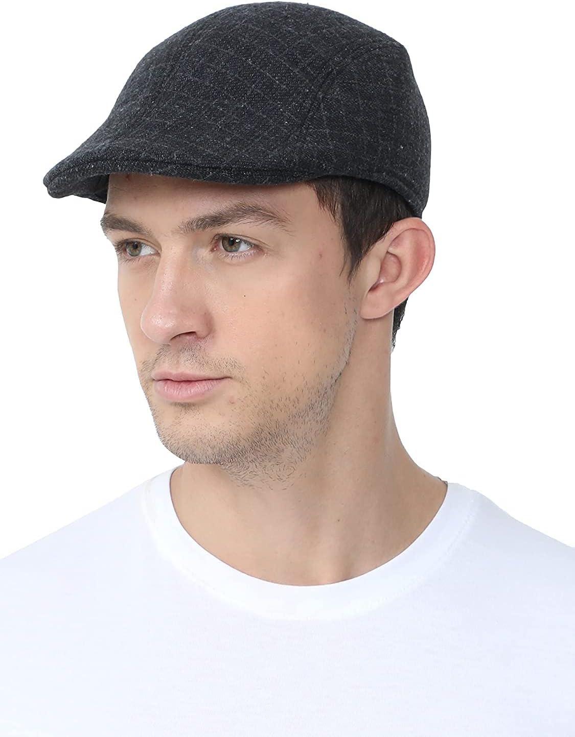 CLOTHERAGolf/Flat Caps with Flap Grey for Men