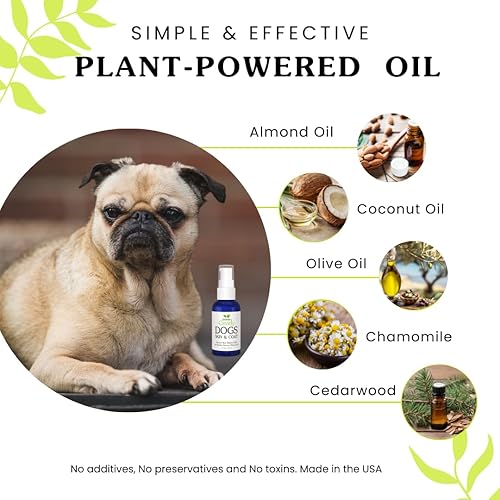 Miniatura 4 de Aceite natural para la piel y el pelaje para perros – Aceite de coco, oliva y almendras hidratante para perros para piel seca, picazón y abrigos