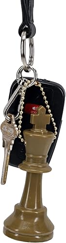 Miniatura 3 de WE Games Juego de llavero a granel, 17 piezas de ajedrez de plástico negro con cadena, llavero, lindos accesorios de llavero, llavero para hombres,