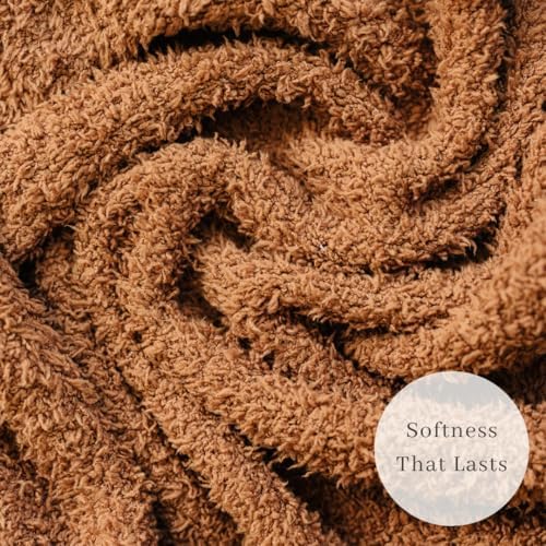 Image of Saranoni Bamboni Luxury Baby Blanket | Cozy & Soft Plush Receiving Blankets | Perfect for Girls & Infant Baby Boy Blankets | Caramel - 30 inch x 40 inch