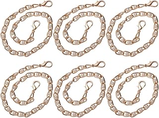 6Pcs Alumínio Cadeia Bolsa Bolsa Pérola Cadeia Bolsa Saco de Lidar Com Cadeia Cadeia Saco Cadeia Ombro Alça da Bolsa De Substituição Bolsa Extensor de Cadeia