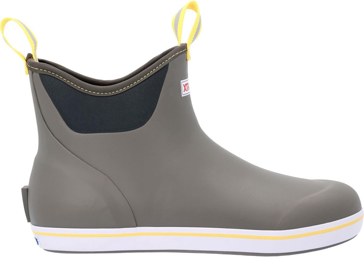 XTRATUF Performance Series 6" Men's Full Rubber Ankle, Gray/Yellow, Size 12.0