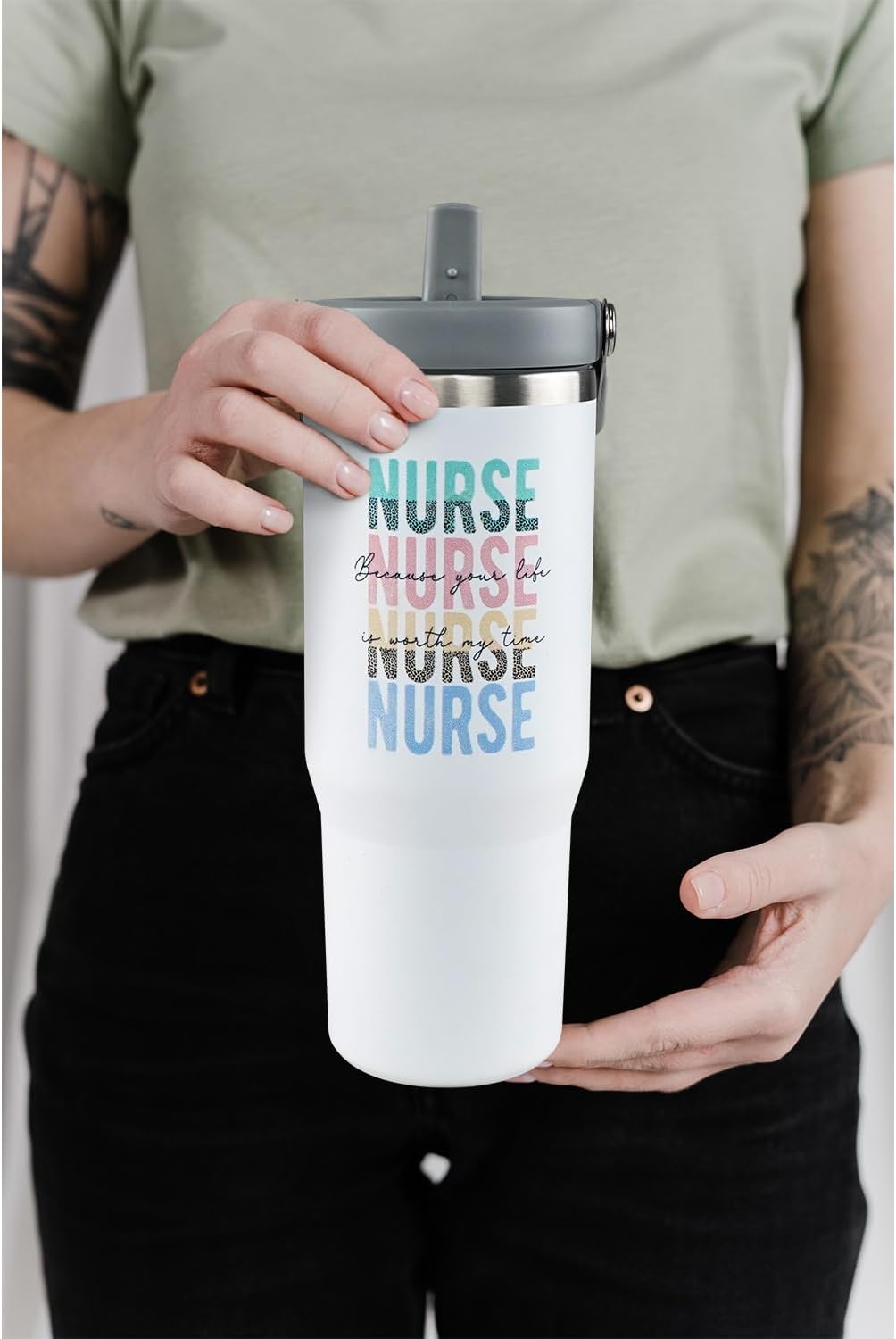 OccuPied Nurse Tumbler - Nurses Cups Gifts For Women - 30 Oz Insulated Coffee Cup, Mug, Water Bottle, Drinking Glasses - Medical Assistant Gifts for Women - Image 6