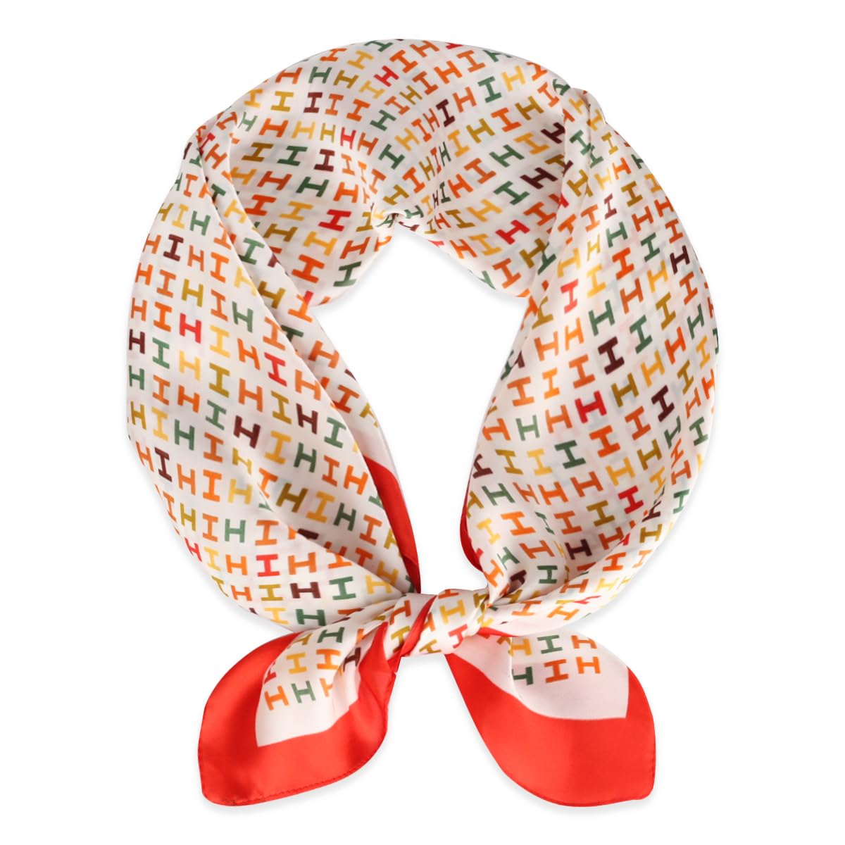 EXTREE Fashion Silky Satin Headscarf for Women Girls: Exquisite Pattern Lightweight Silk Graceful Scarfs 27.5 x 27.5 inches