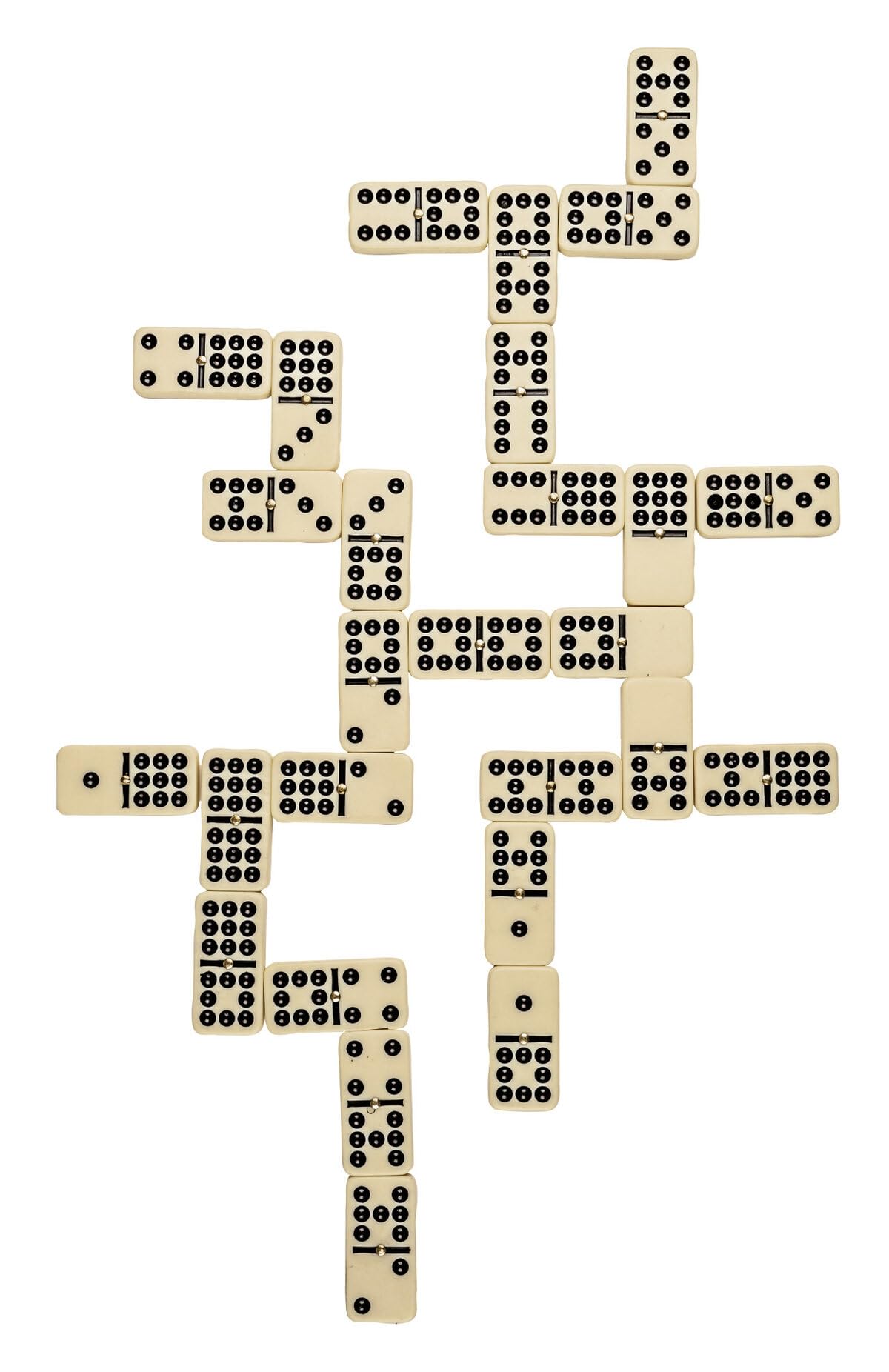 Double 9 Dominoes with Spinners in Smart Wooden Case