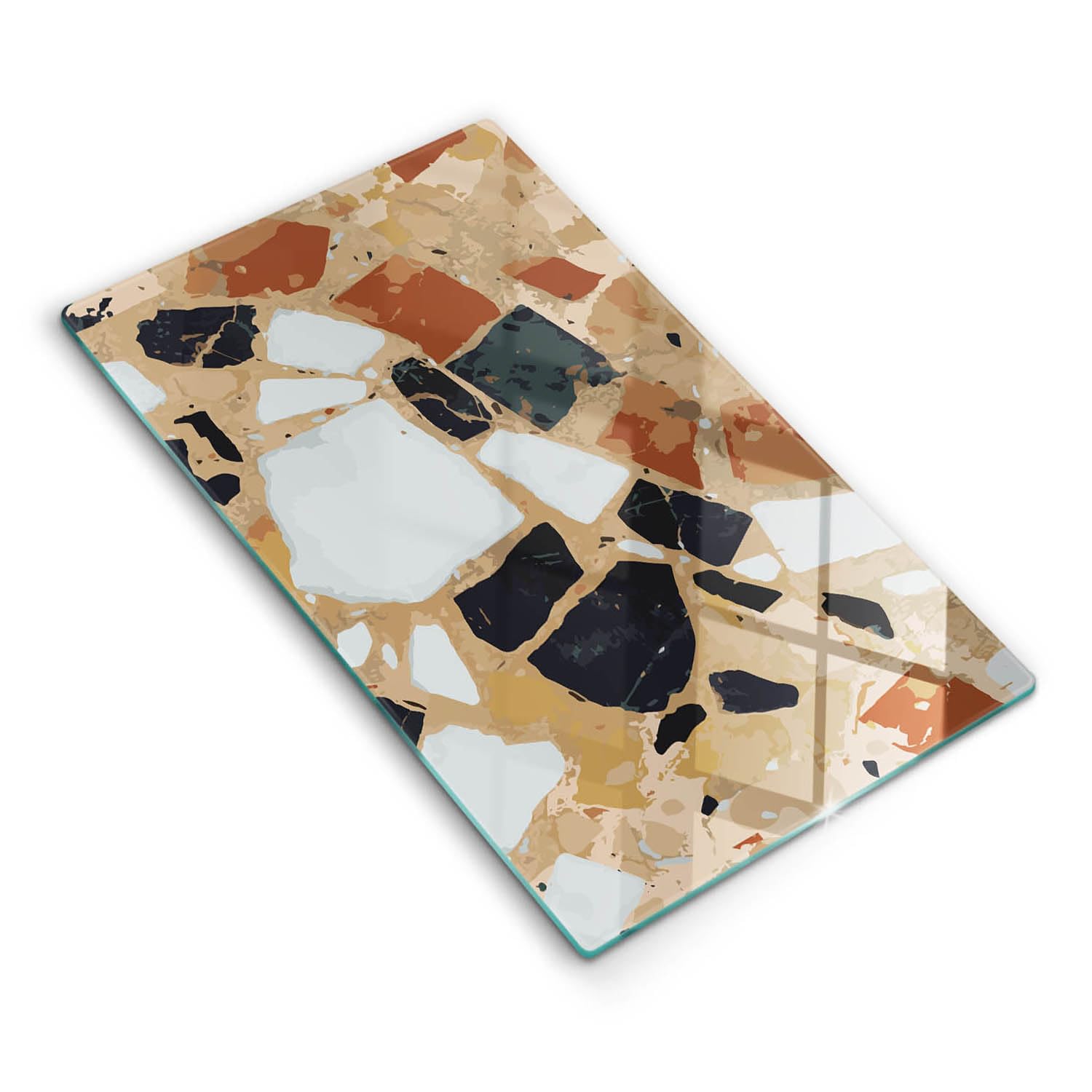 Planche à découper induction 30x52 cm Wallfluent en fausse pierre pour protection plaque de cuisson