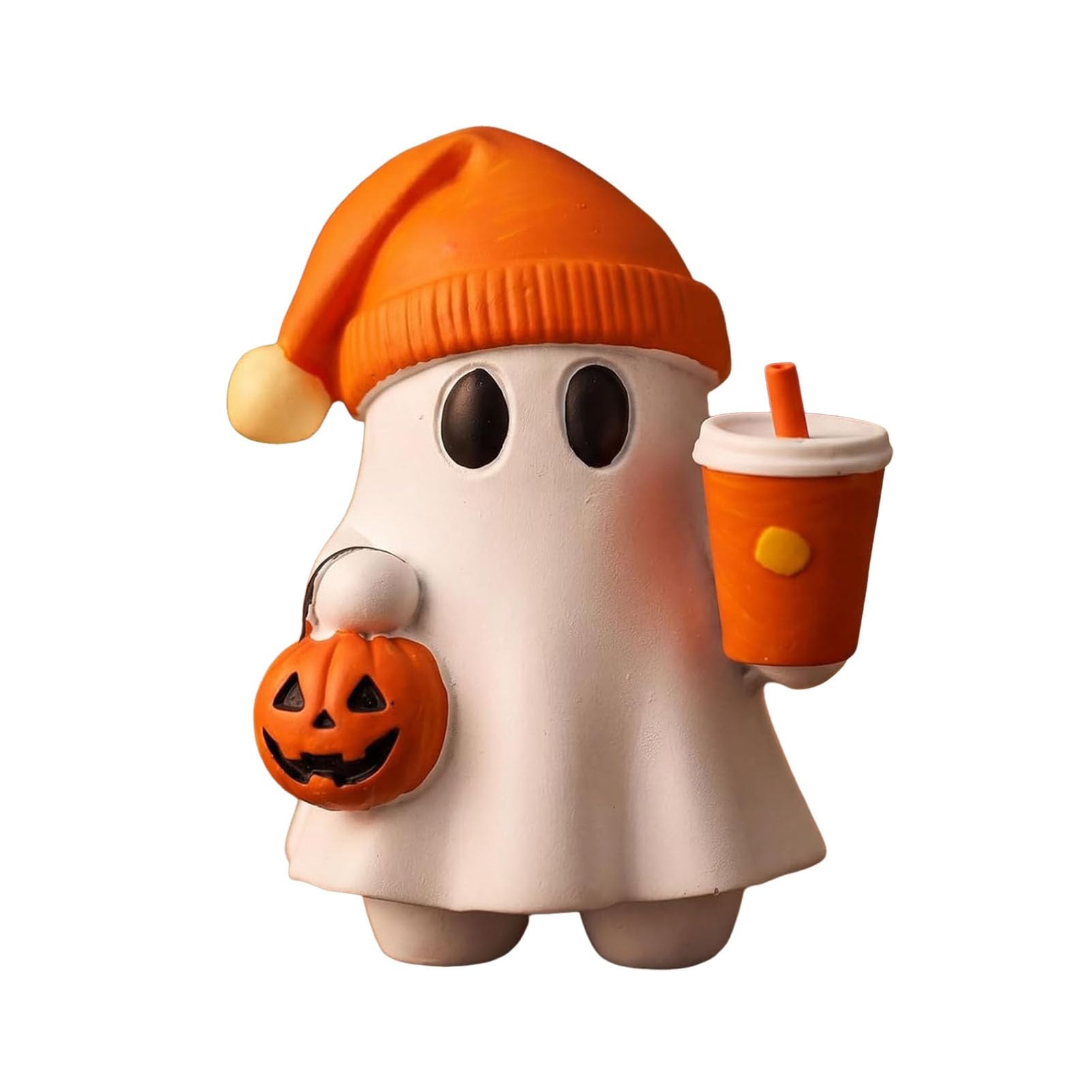 RetroNest Halloween Ghost Figurine, Reading Statue Skeleton Puppy Decor