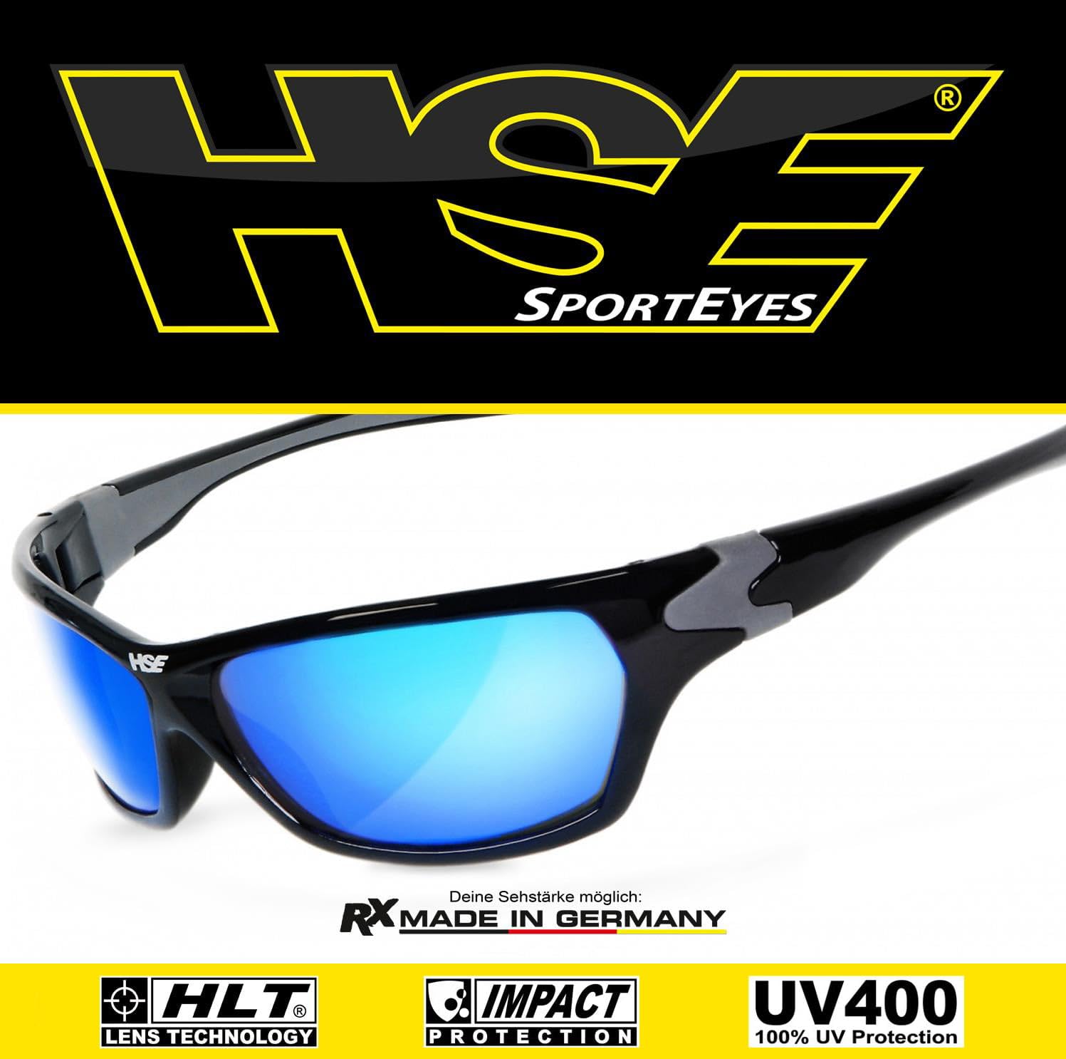 okulary sportowe | filtr ochronny UV400, HLT® szkło bezpieczne z tworzywa sztucznego zgodnie z normą DIN EN 166 | okulary rowerowe, okulary przeciwsłoneczne, okulary dla motocyklistów, okulary rowerowe: HIGHSIDER