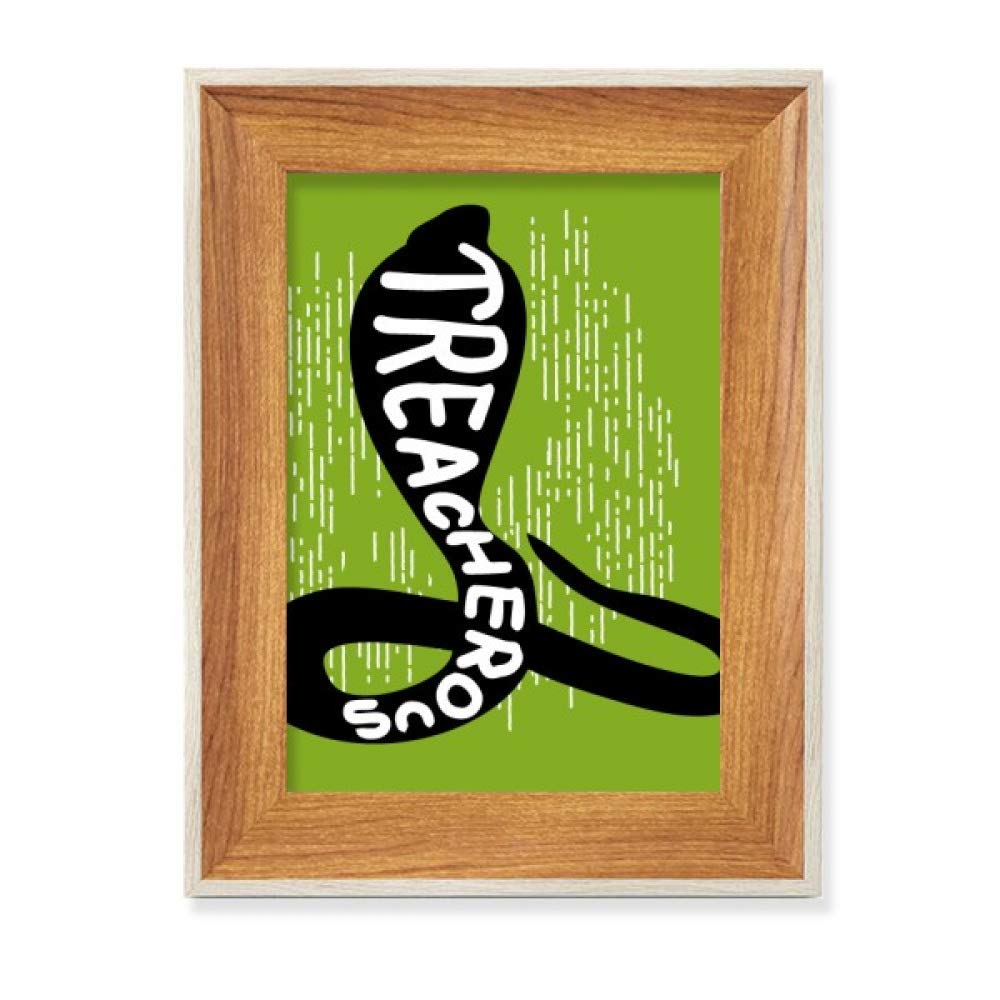Cadre de photo en bois avec silhouette de cobras noir pour decoration bureau nature