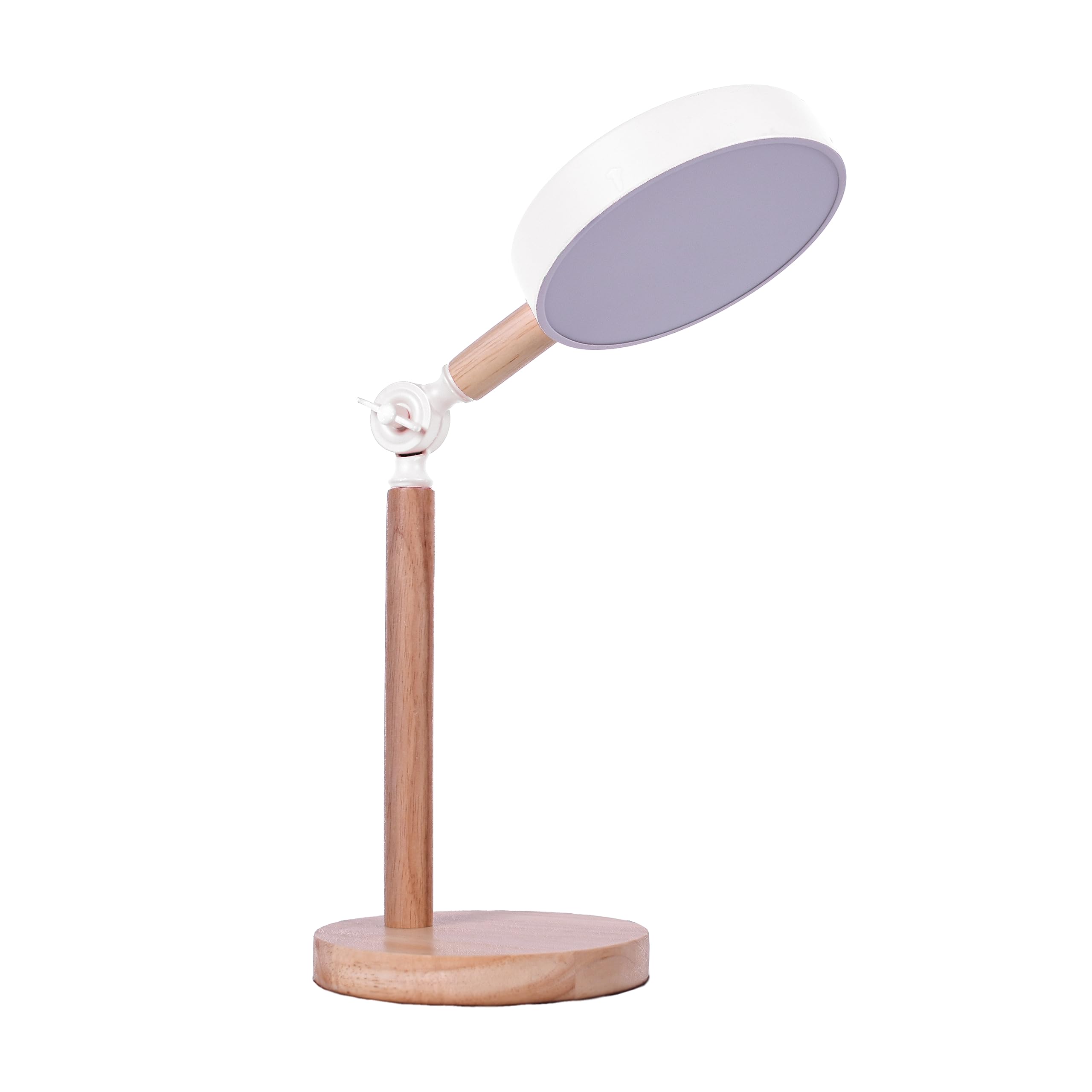 BEL AIR HOME - Lámpara Flexo de Escritorio LUPPA con Luz LED 12+12W, Madera y Metal, Diseño Moderno y Elegante para Oficinas y Escritorios de Casa, Altura de 48 cm (BLANCO)