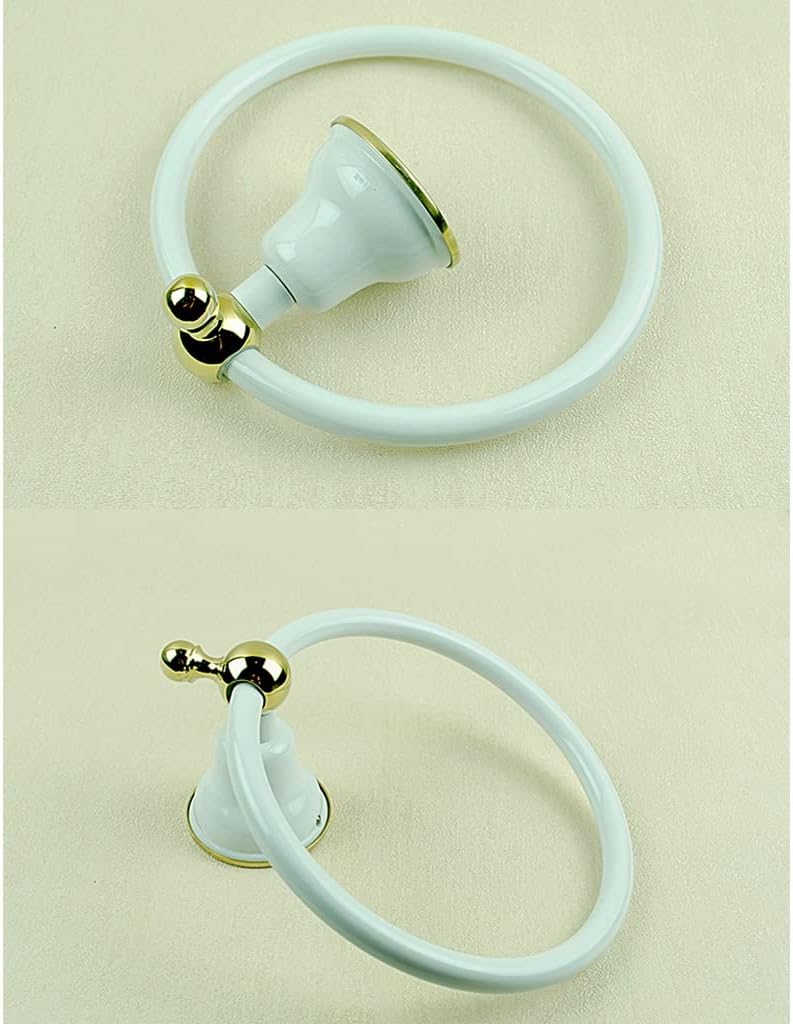 LSLYTQ All Copper Towel Ring, European Bathroom Accessories, Hand Towel Holder, Wall Mounted Style Bathroom Towel Hanger