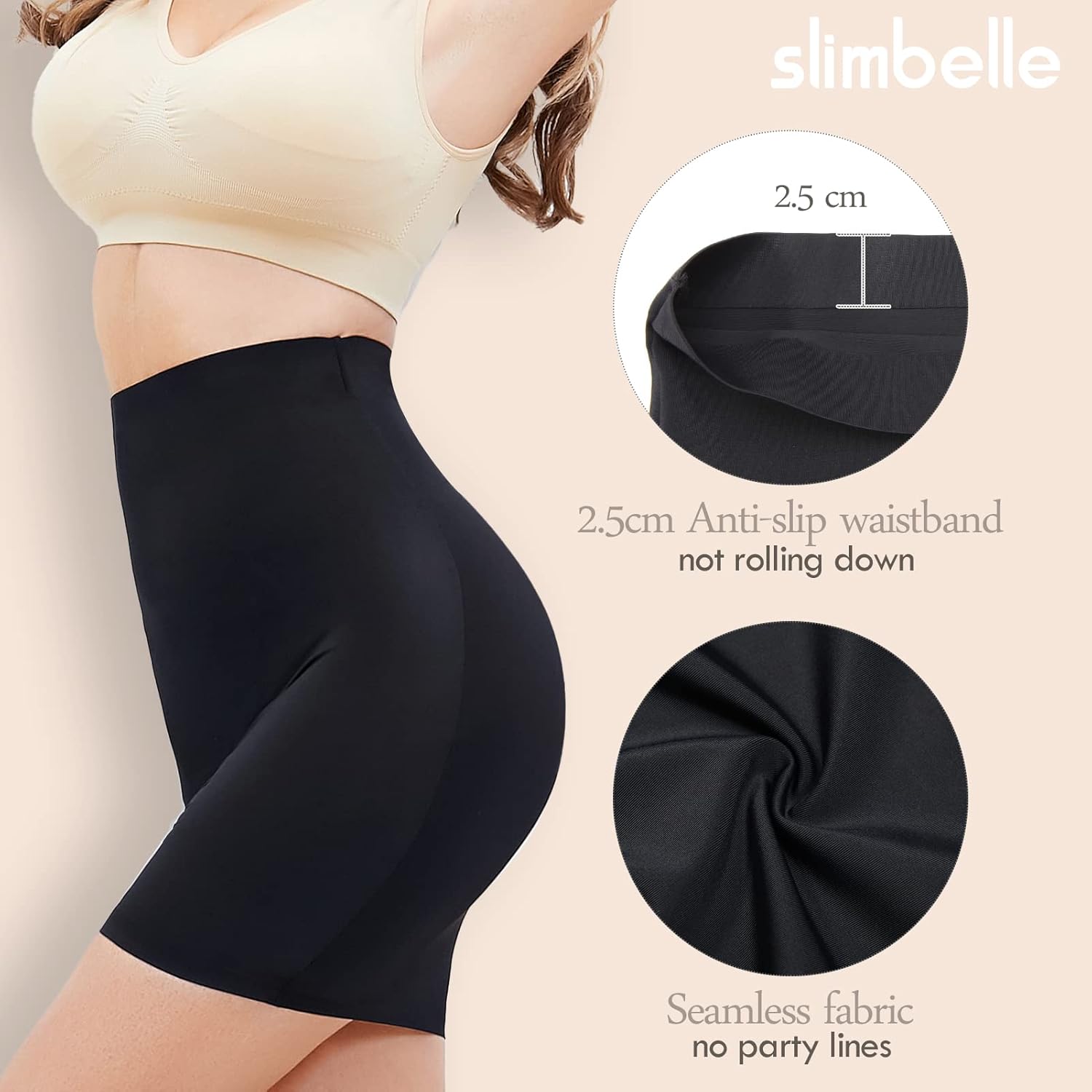 SLIMBELLE Half Slips Shaper Cool Comfort Seamless Slip Shapewear Under Dress Tight Skirt Undergarments - Image 3