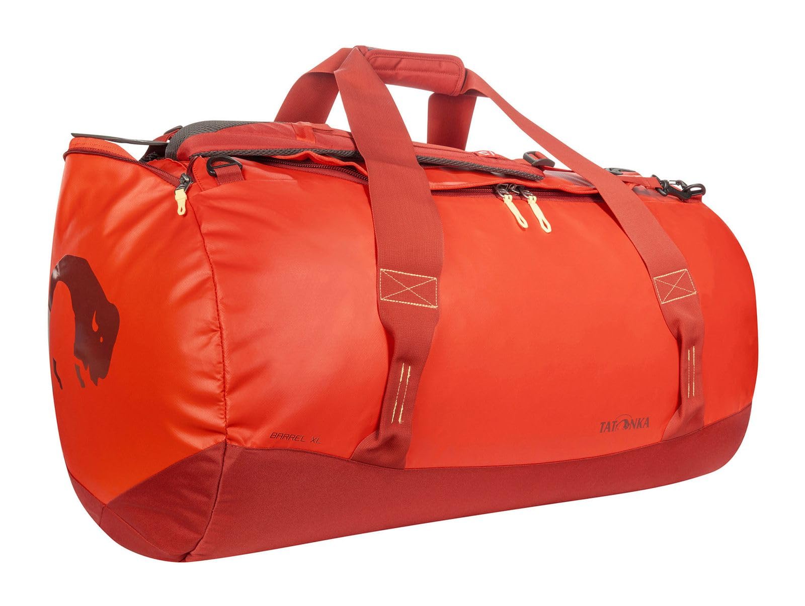 Tatonka Barrel XL Reisetasche - 110 Liter - wasserfeste Tasche aus LKW-Plane mit Rucksackfunktion und großer Reißverschluss-Öffnung - große Rucksacktasche - robust und pflegeleicht