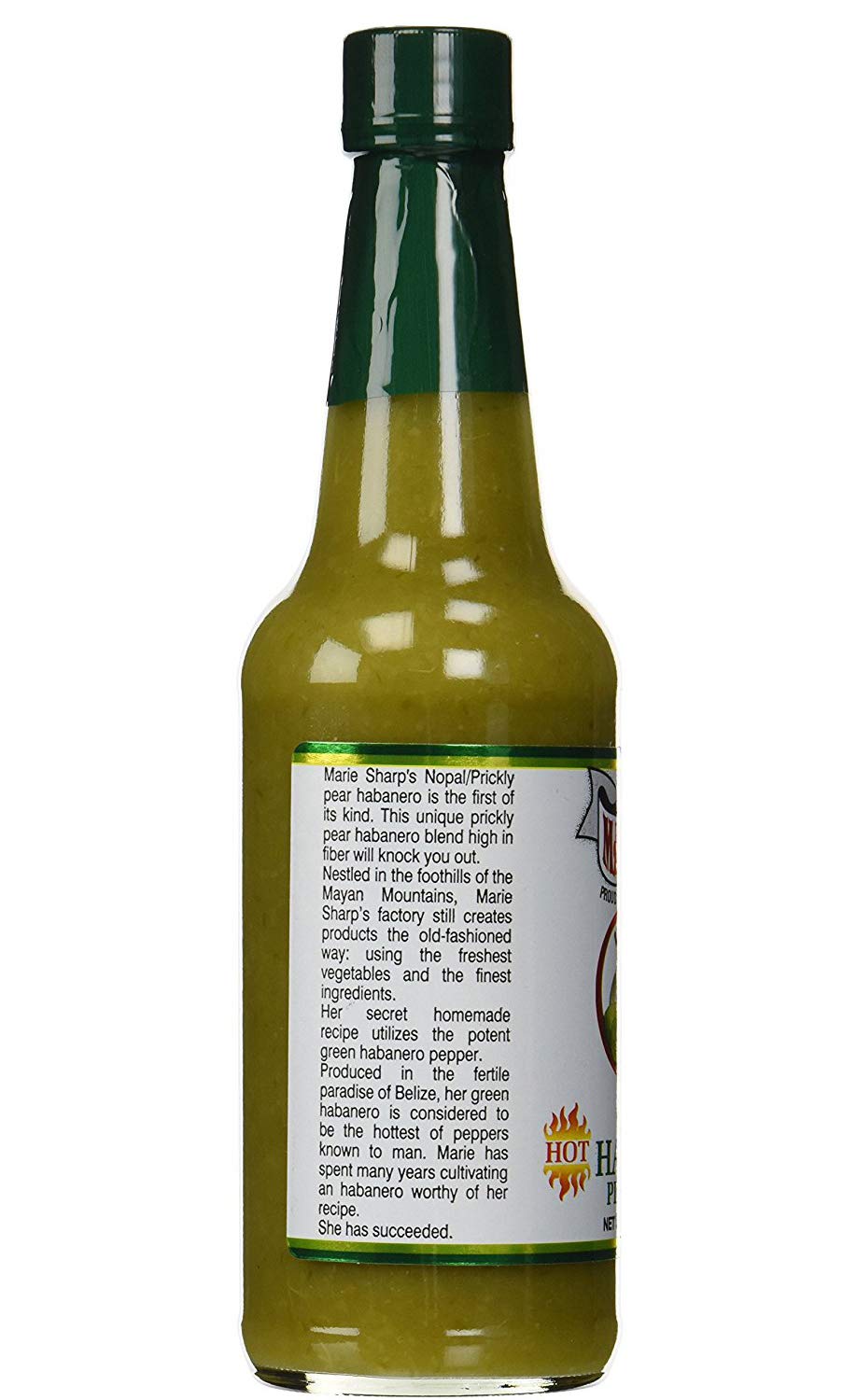 Marie Sharp’s Green Habanero Hot Pepper Sauce 10 Oz, Mild–Medium Heat | All-Natural Belizean Hot Sauce